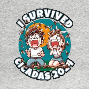 Cicada Invasion 2024 Survivor Graphic Tee | Hilarious Summer Must-Have T-Shirt